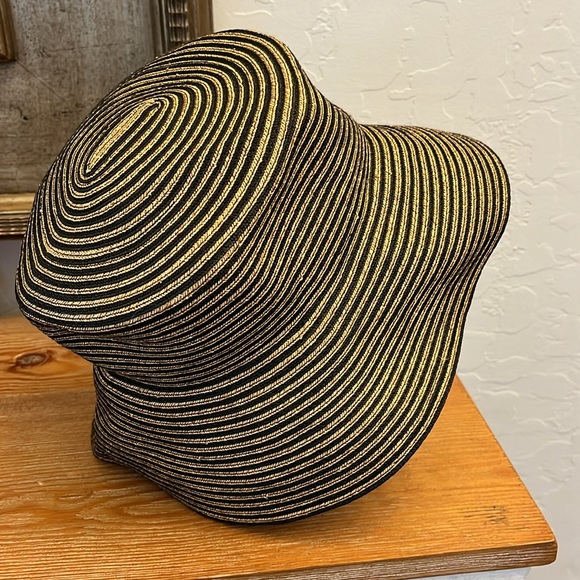 Eric Javits Packable Squishee Tan Black Woven Bucket Hat - OS - Picture 3 of 8